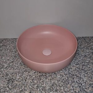 Lavabo tondo rosa matt